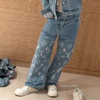お洒落＊【Louis Vuitton】デニムスケートジーンズ モノグラム (Louis