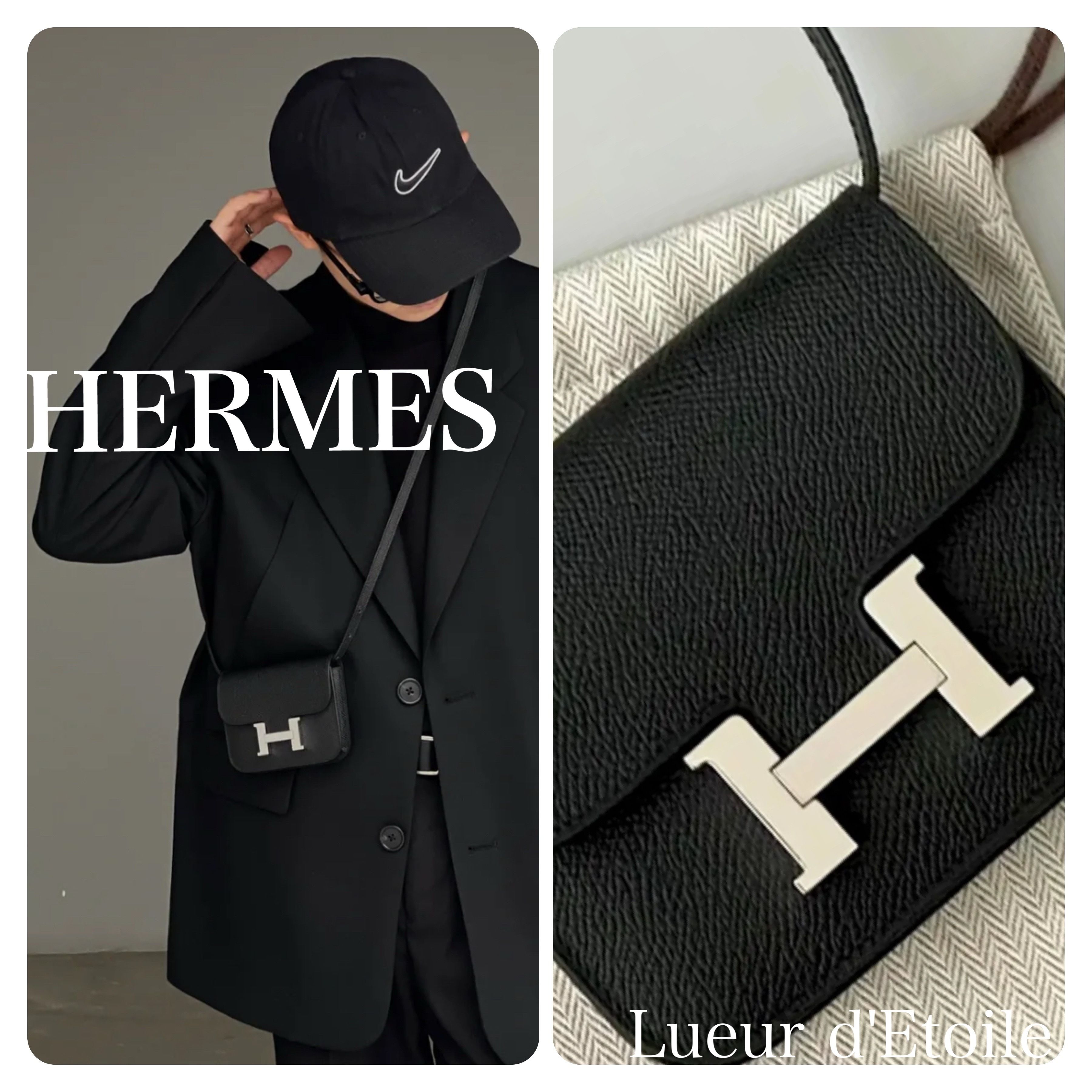 Noir（黒）】HERMES コンスタンス スリム バッグ (HERMES/ショルダー