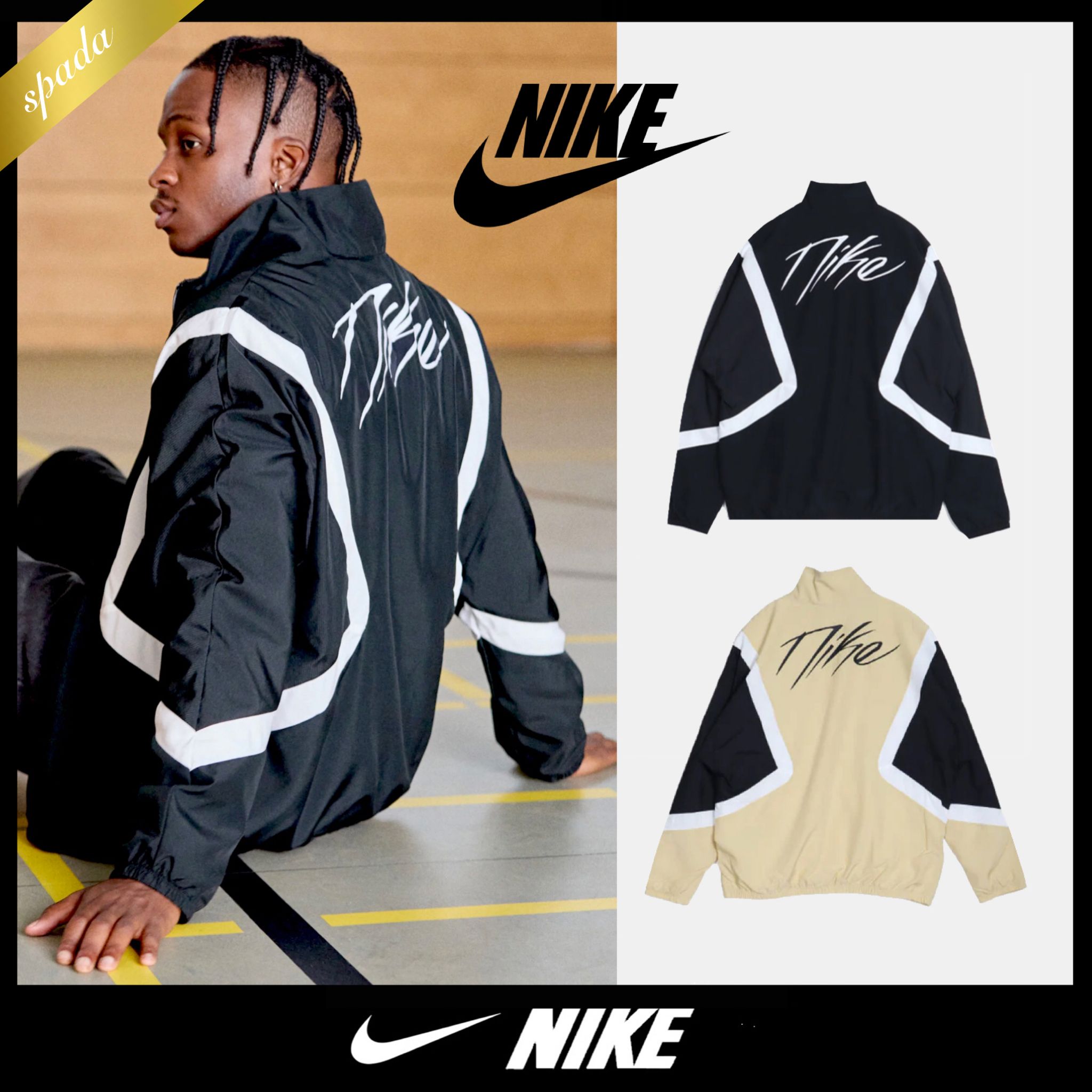 NIKE】2カラー バックロゴ ウーブン ジャケット / 送料無料 (Nike