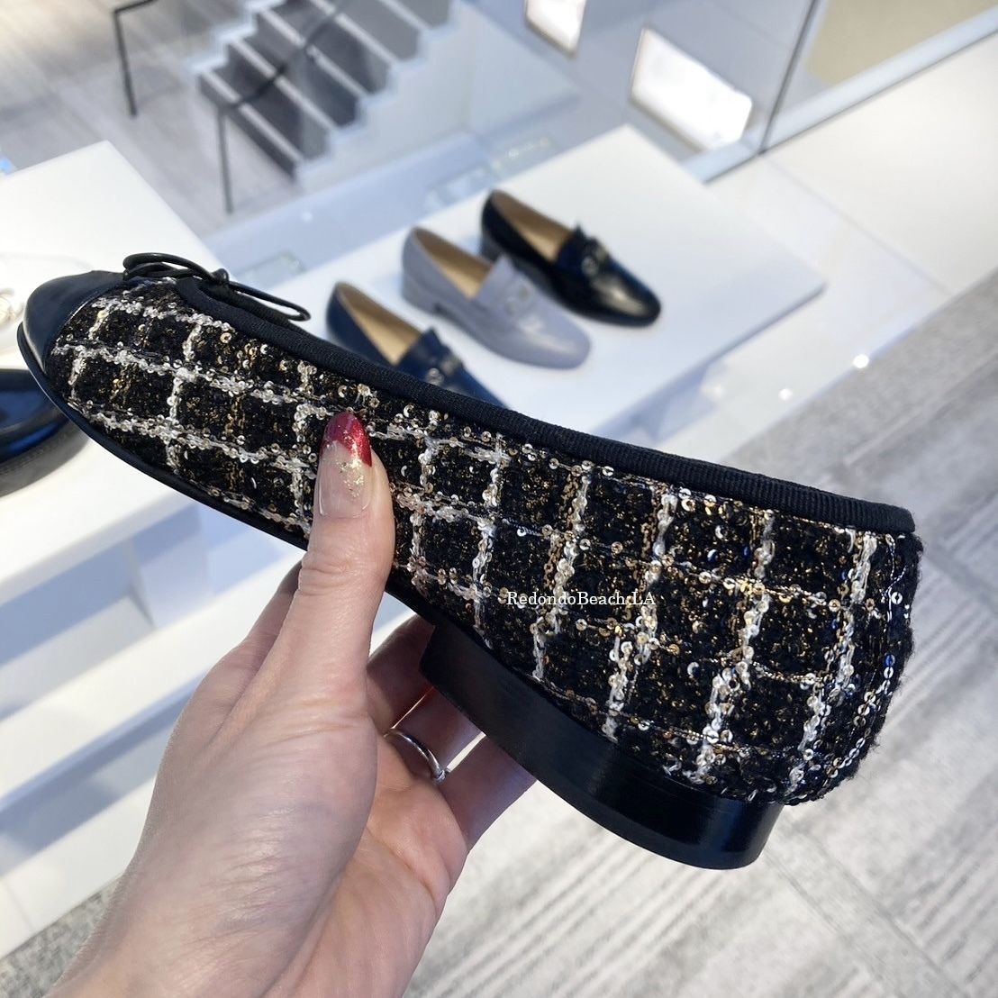 大人可愛い足元を演出】CHANEL☆バレーシューズ☆ツイード (CHANEL