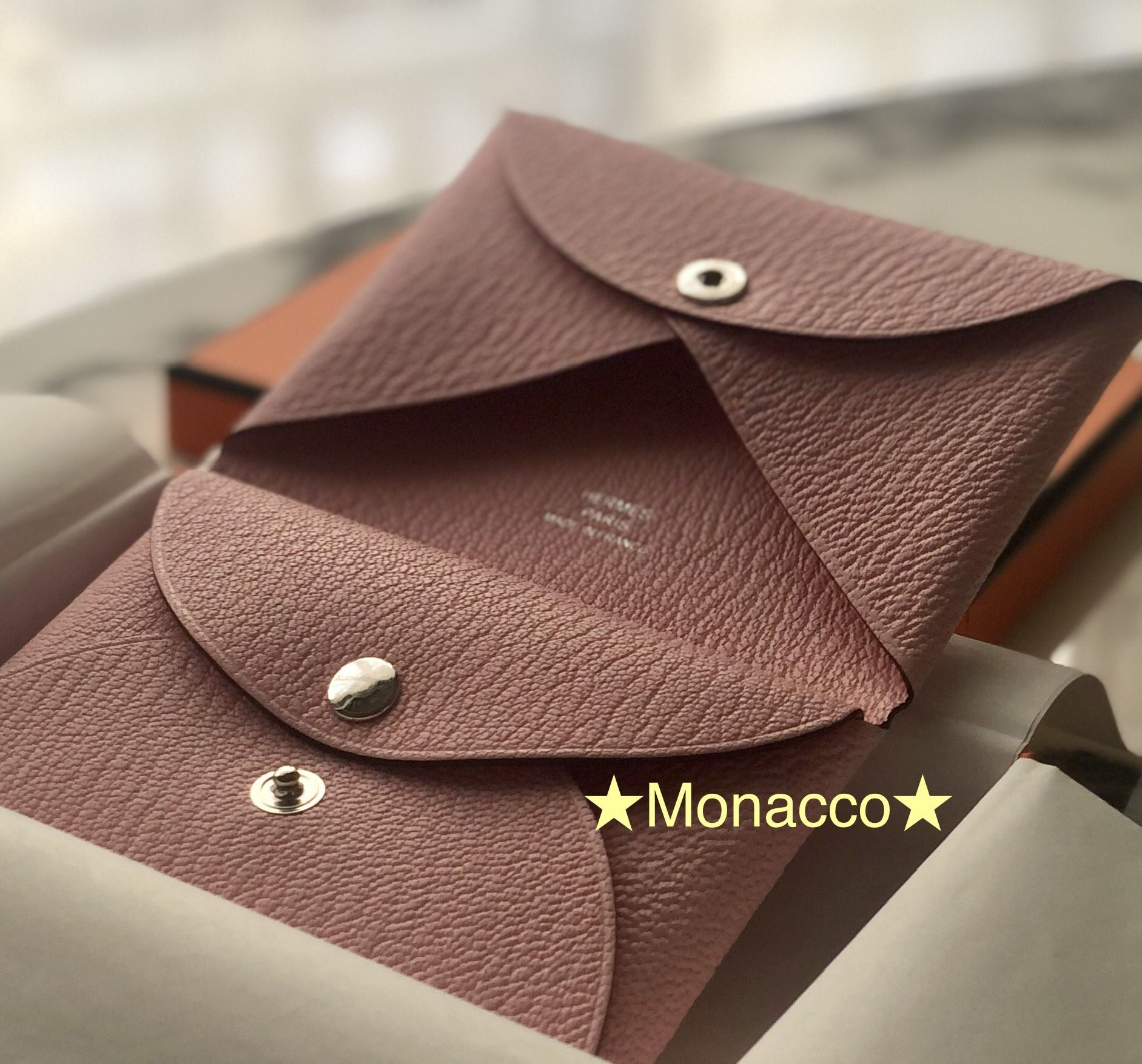 超可愛いレア色☆HERMES CALVI DUO ローズサクラ カルヴィデュオ