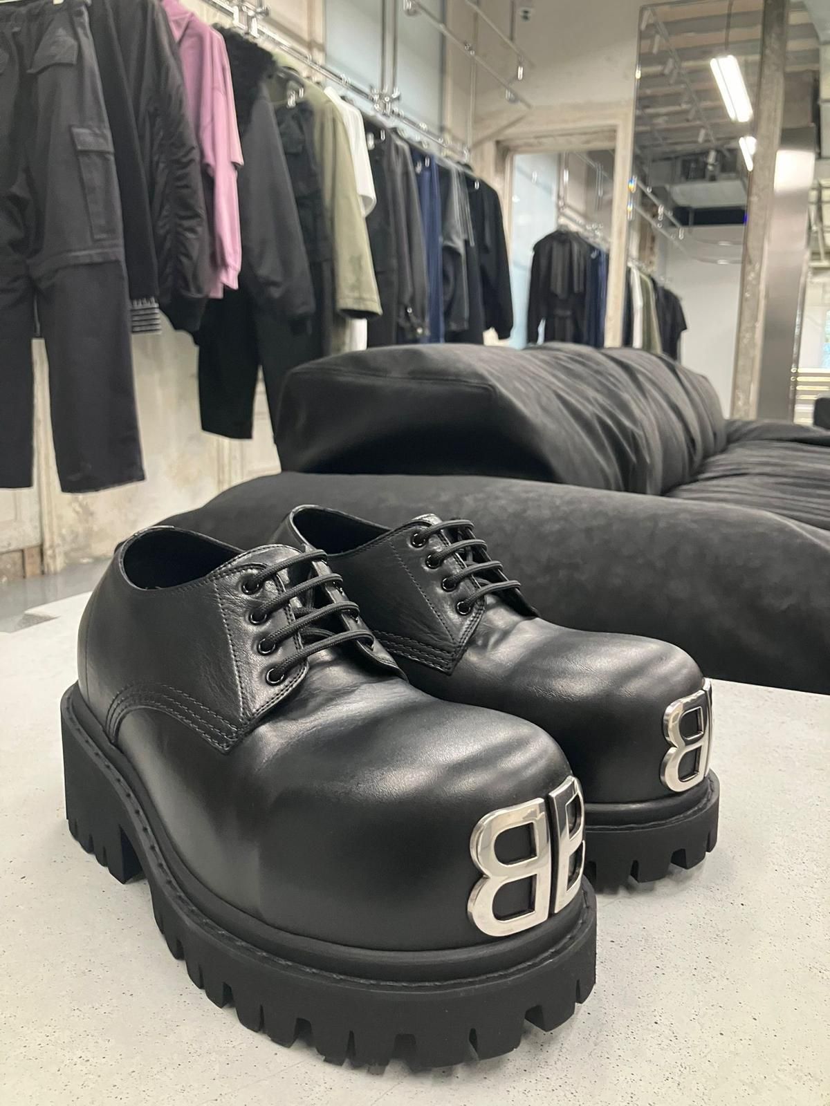 BALENCIAGA】STOMPER ダービー ソフトブルスキン 厚底 (BALENCIAGA