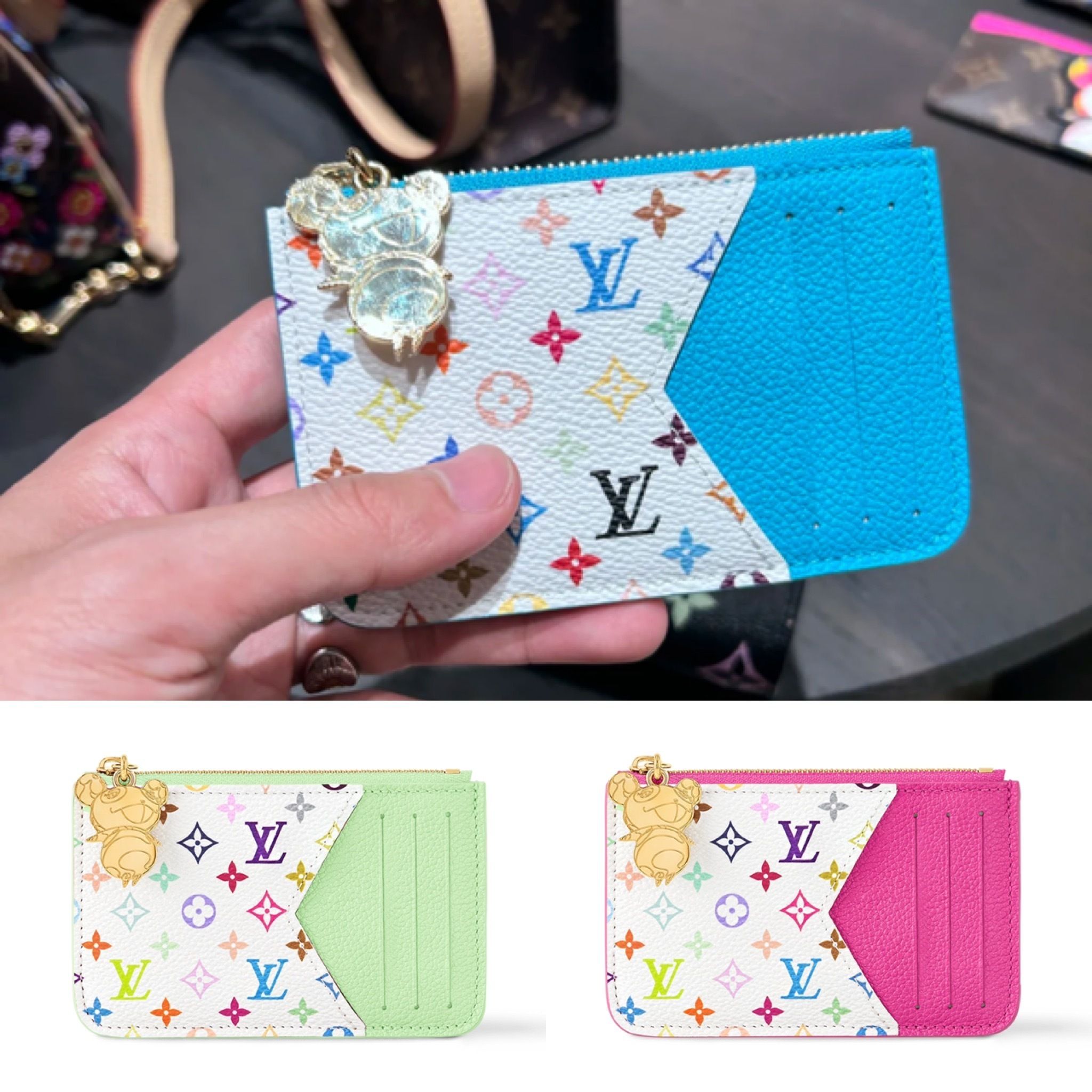 コンパクトに♪】ルイヴィトン×村上隆 コイン カードケース (Louis