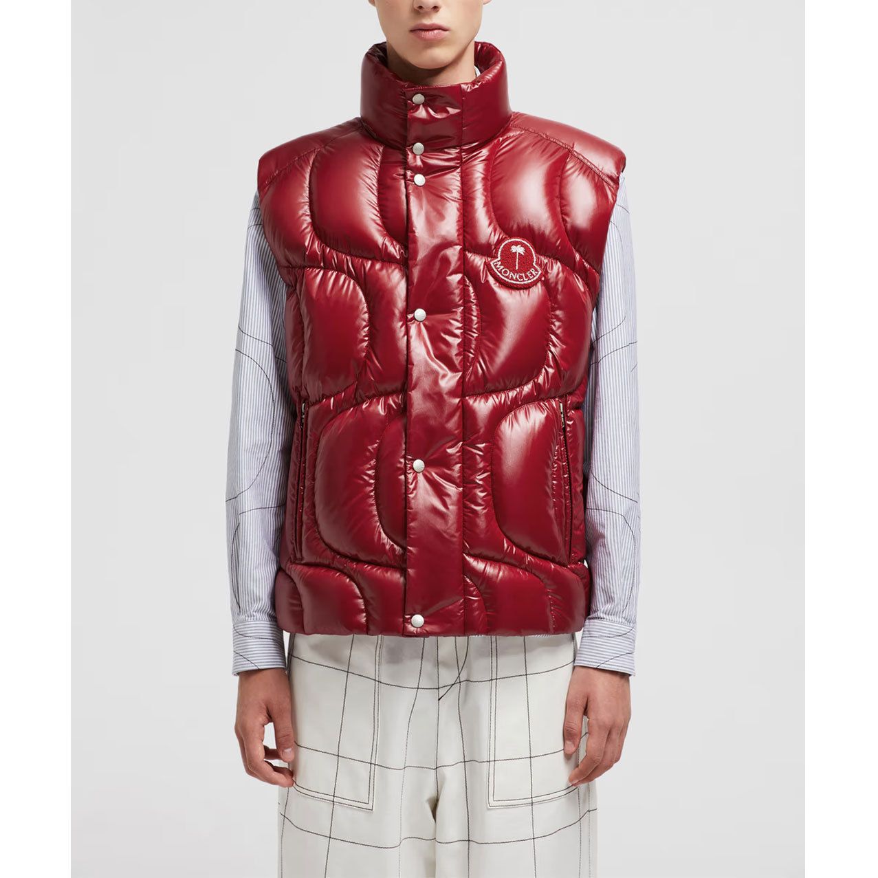 注目コラボ 関税込 MONCLER X PALM ANGELS GWENYTH ダウンベスト