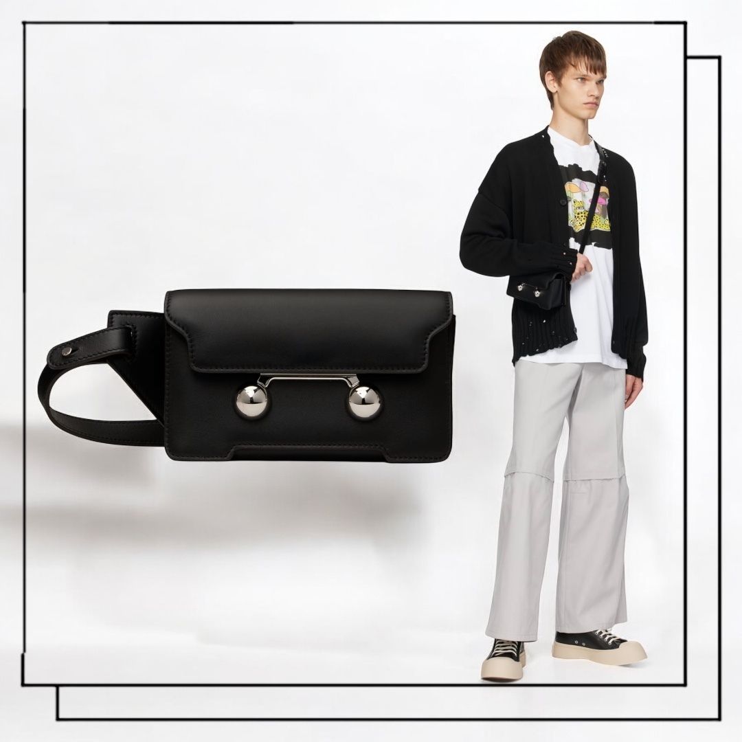 国内発】MARNI Trunkaroo レザー クロスボディバッグ (MARNI