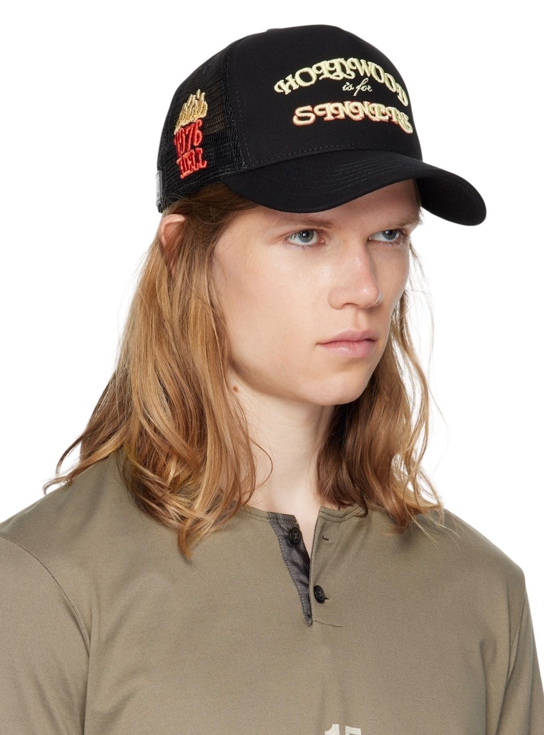 AMIRI ロゴ エンブロイダリー コットン&メッシュ キャップ 人気 (AMIRI