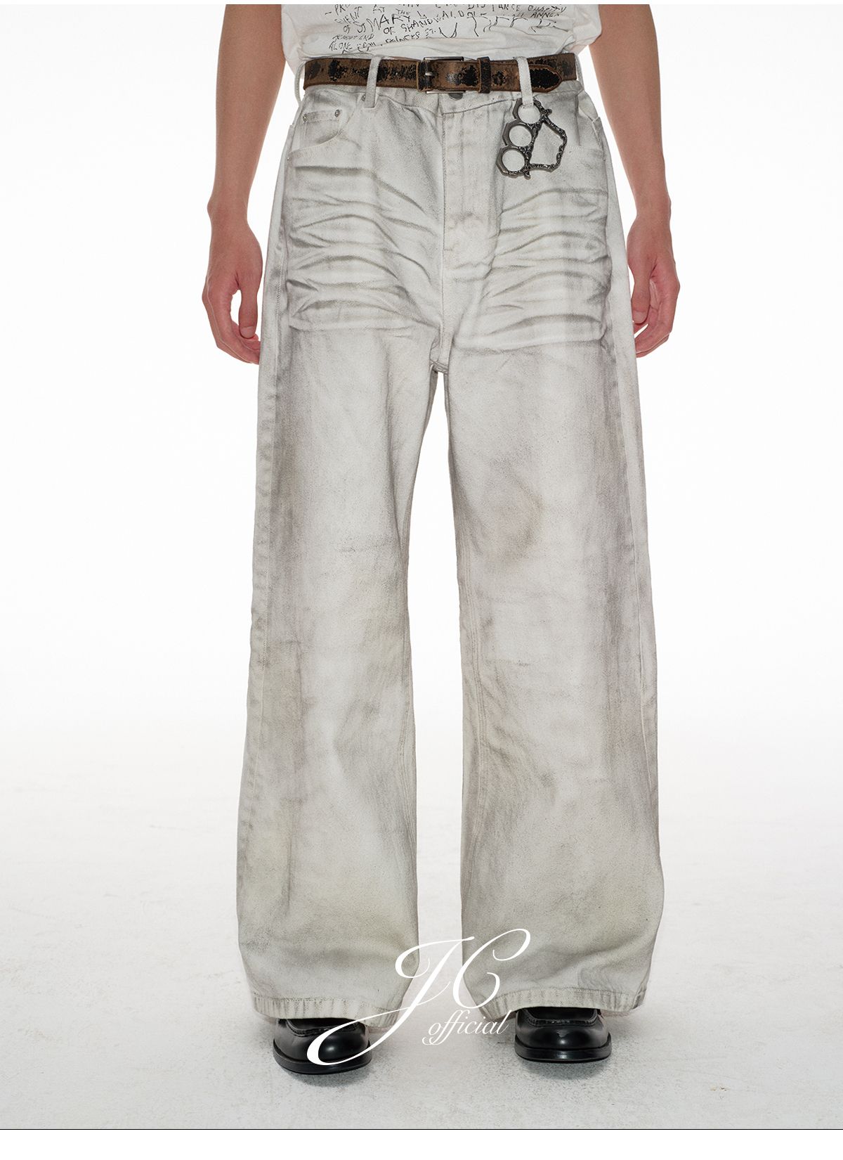 JCAESAR STUDIO WASHED DIRTY DENIMS WHITE (デニム・ジーパン