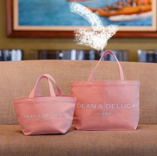 DEAN＆DELUCA ハワイ限定 キャンバストートバッグ ピンク L (大
