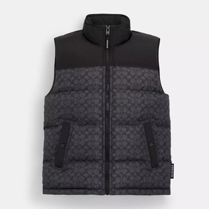 国内即発☆コーチ☆シグネチャーダウンベスト☆期間限定☆最安値