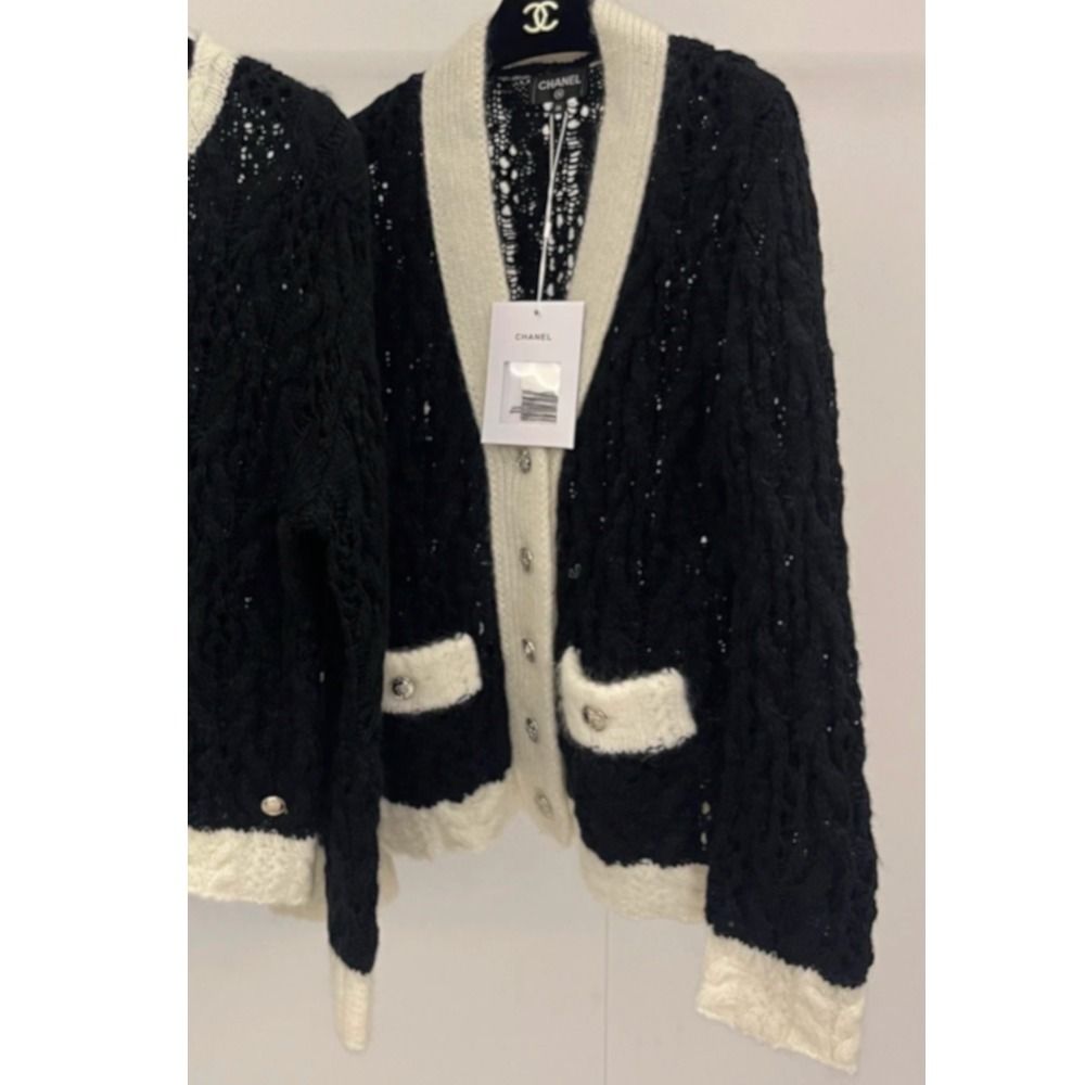 ざっくりニットがかわいい♪】シャネル カーディガン (CHANEL