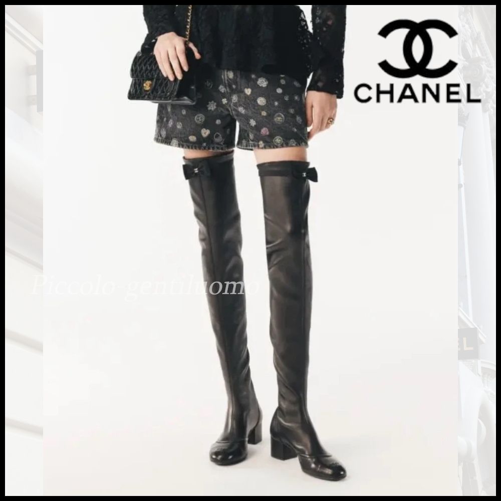 スタイルUP効果抜群♪】シャネル☆サイハイブーツ (CHANEL/ロング