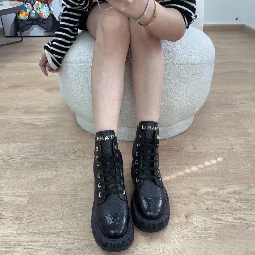 CHANEL】厚底ショートブーツ (CHANEL/ショートブーツ・ブーティ