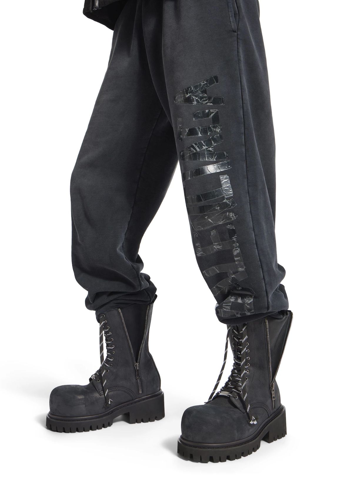 BALENCIAGA】STOMPER ZIPPED BOOTIE ロゴ レザー ブーツ (BALENCIAGA