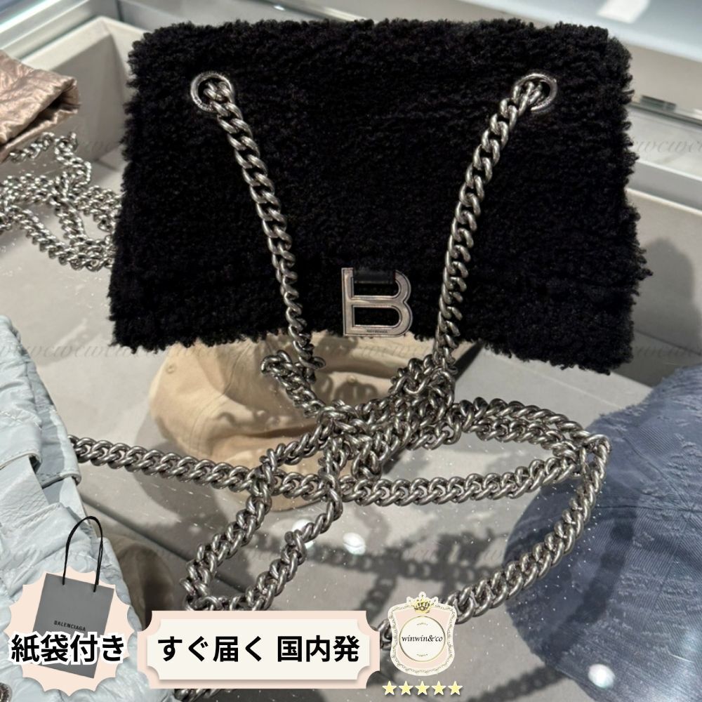 完売必至】バレンシアガ□チェーンショルダーバッグ ファー