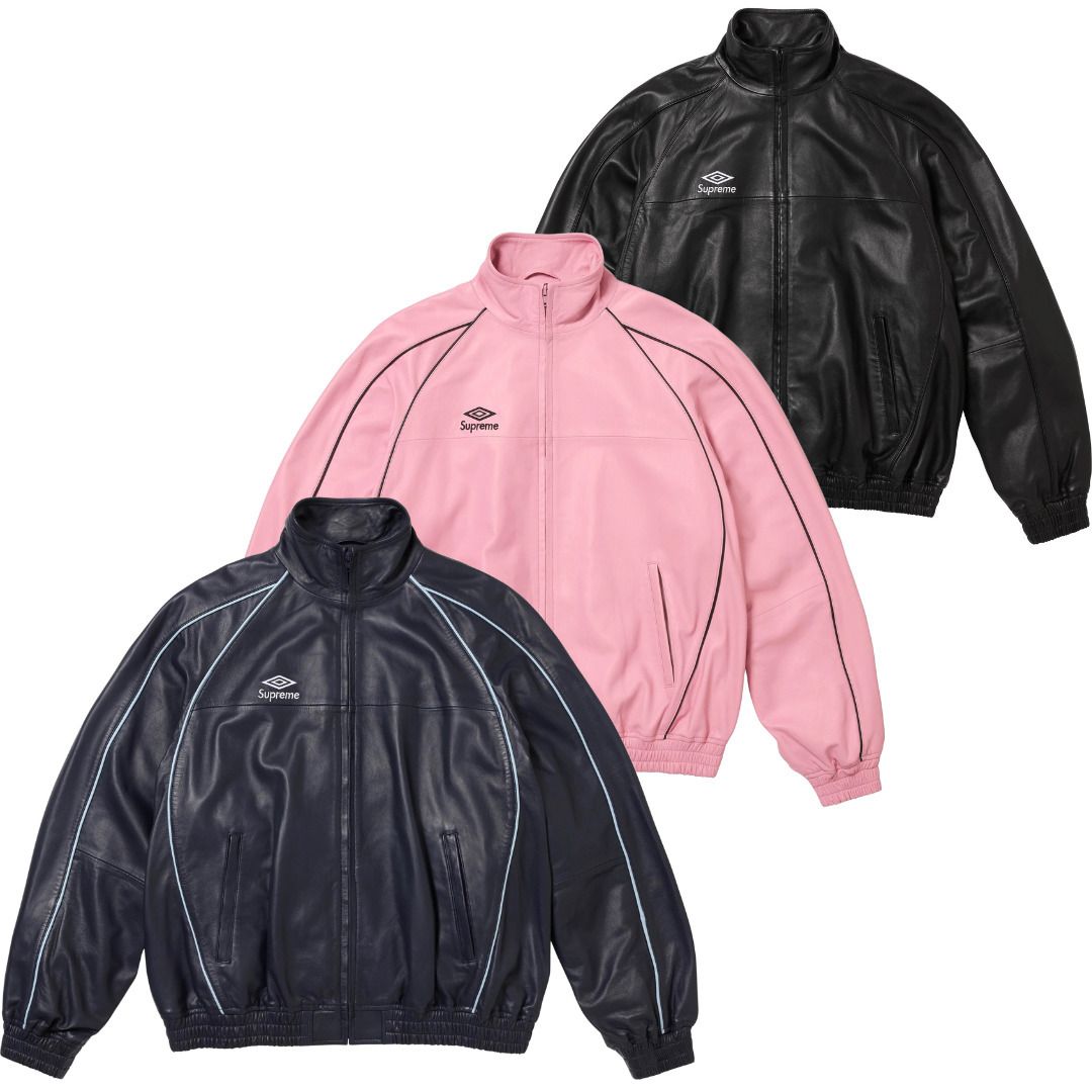 25AW Week4 Supreme Umbro Leather Track Jacket (Supreme/レザー