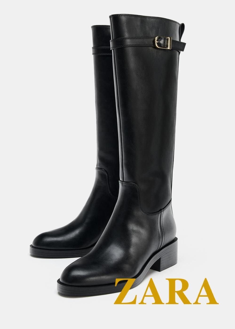 ☆ドイツ発*ZARA*新作*RIDING バックルロングブーツ☆ (ZARA/ロング