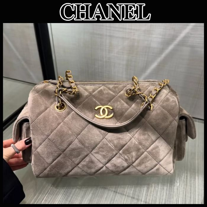 ◇スエードで上品に♪◇CHANEL スモール ボーリングバッグ (CHANEL