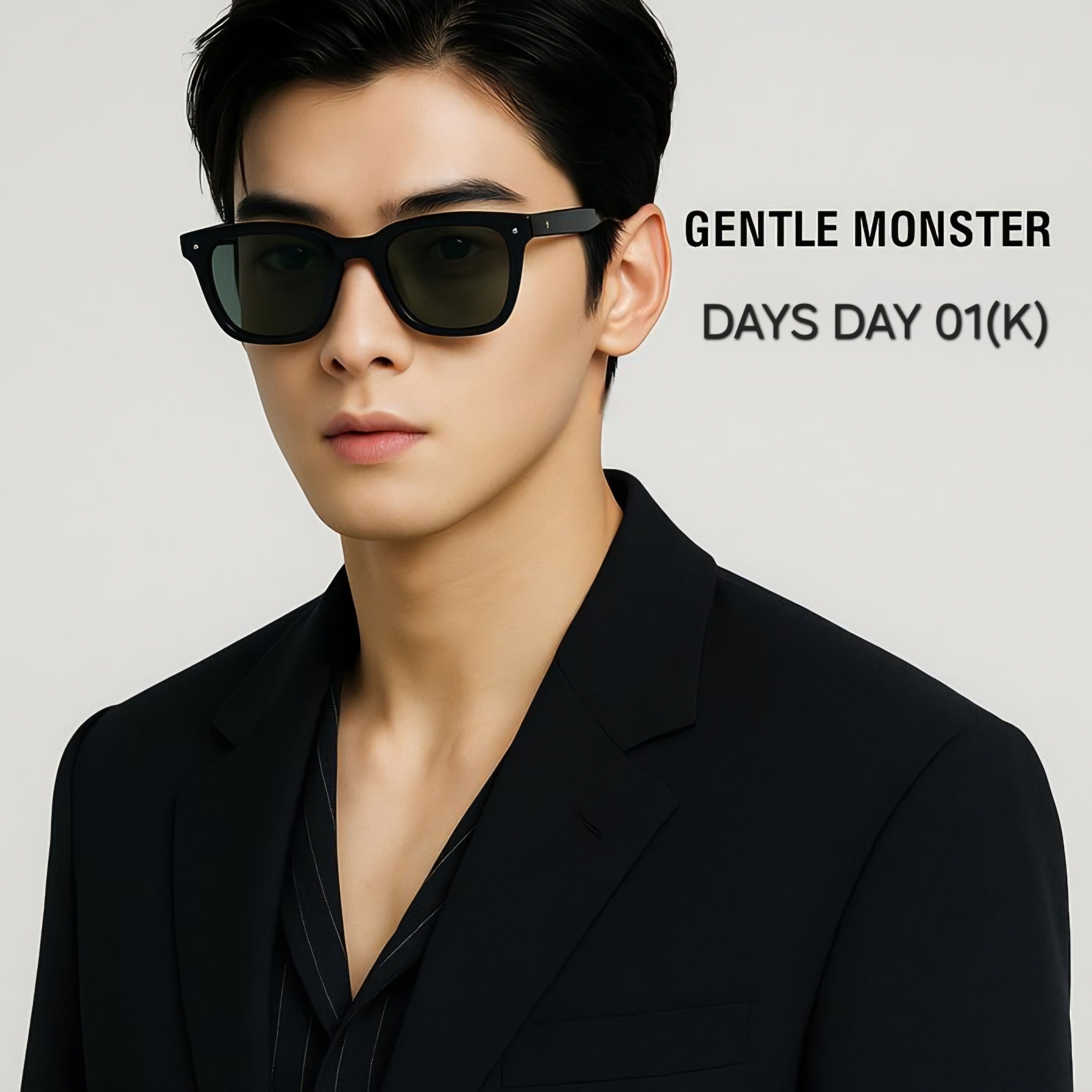 GENTLE MONSTER] DAYS DAY 01(K)／ブラック サングラス 人気 (Gentle