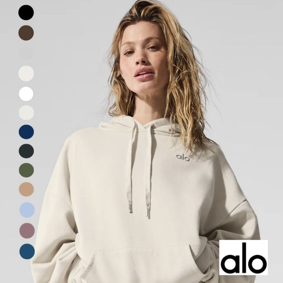 Alo Yoga 〉Accolade Hoodie オーバーサイズ パーカー (ALO Yoga