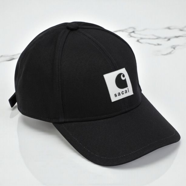 海外希少【sacai】コットン ロゴパッチ ベースボール キャップ (sacai