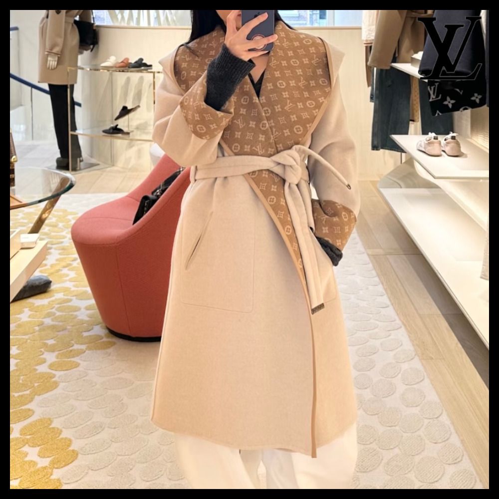 上品でエレガント♪】ルイヴィトン☆フーデッドラップコート (Louis