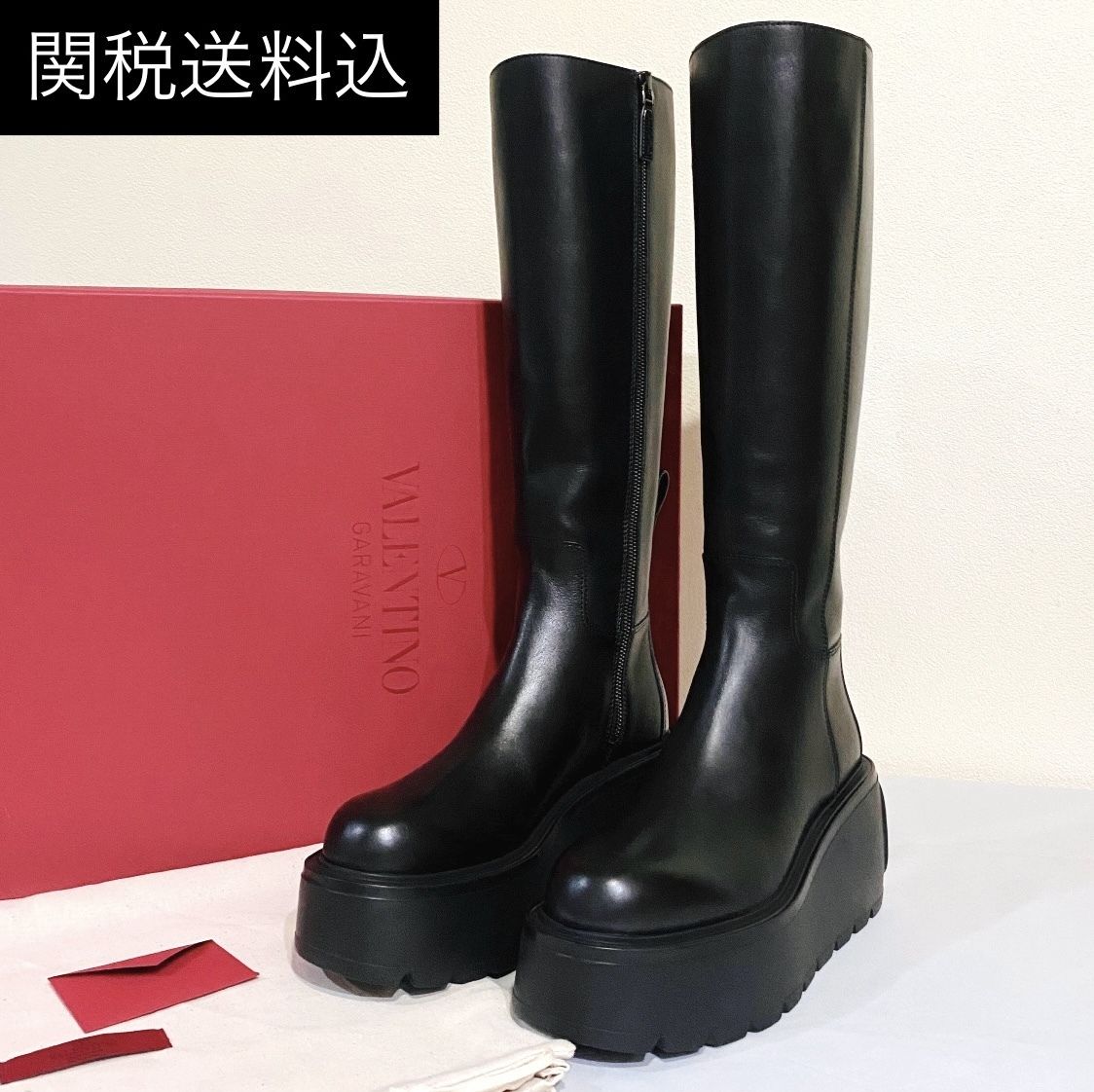 VALENTINO Vロゴ プラットフォーム ロングブーツ (VALENTINO/ロング