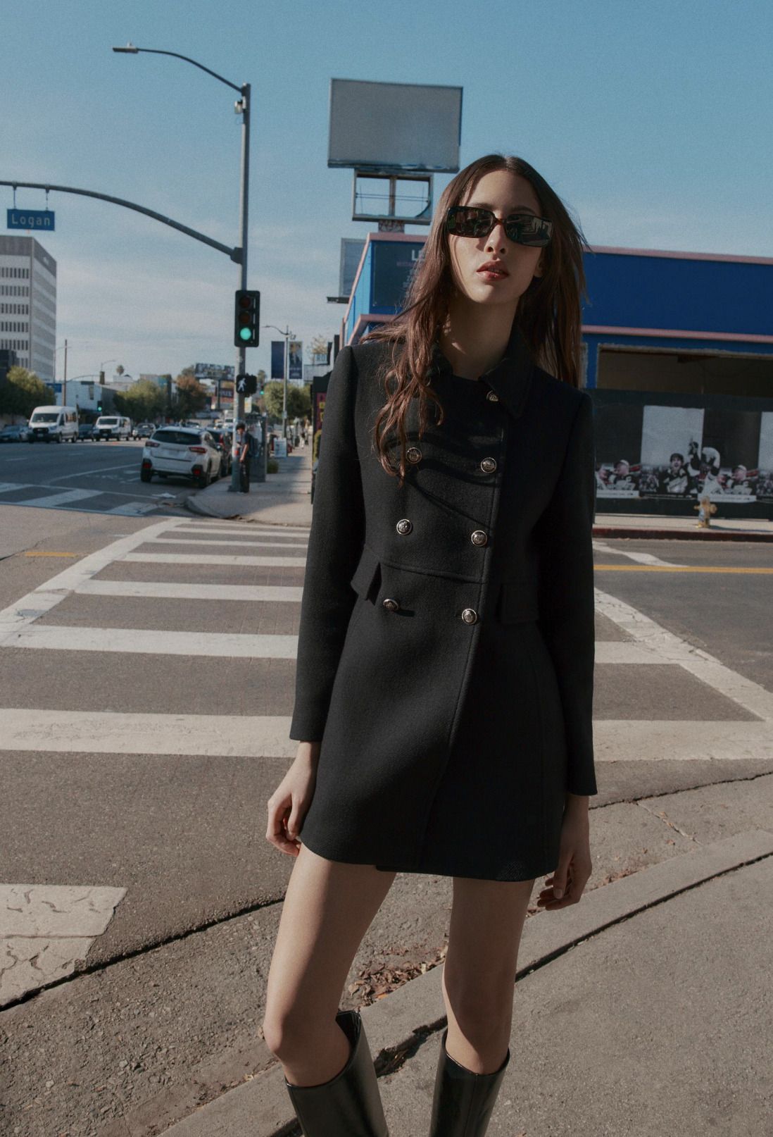 ZARA】NEW ウール混紡ショート丈ダブルブレストコート (ZARA/コート