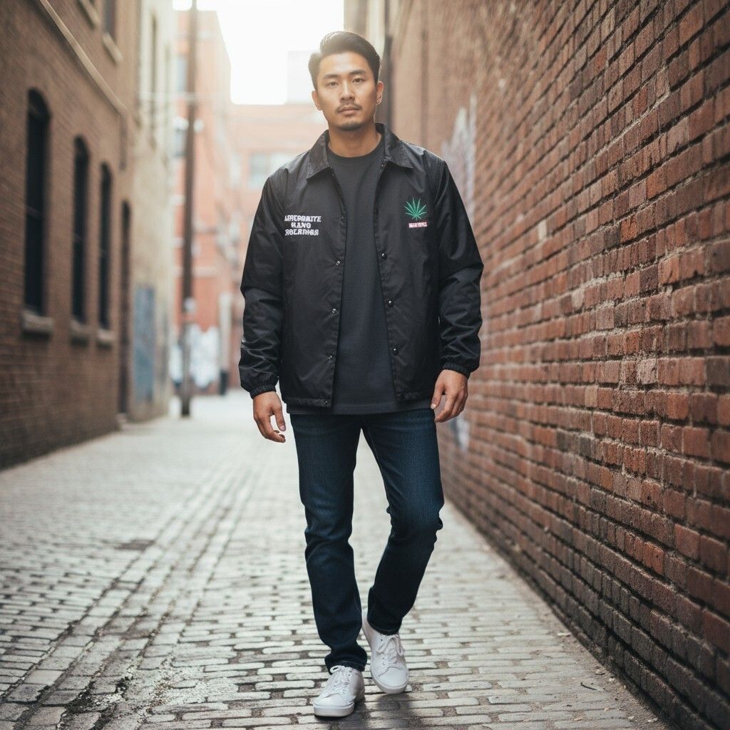 WACKO MARIA バダサイ×舐達麻×ハイタイムズコーチジャケット (WACKO