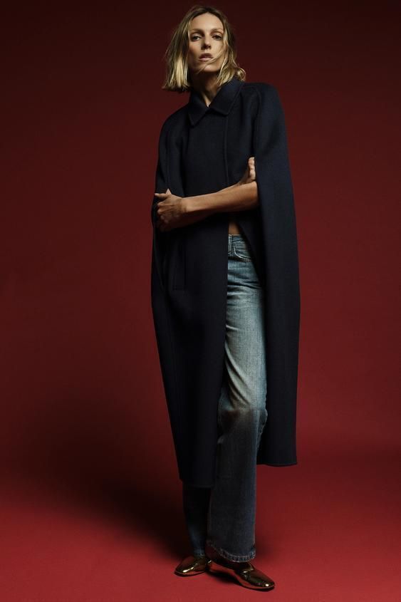 ZARA】ZW LIMITED EDITION ウール混紡オーバーサイズケープ (ZARA