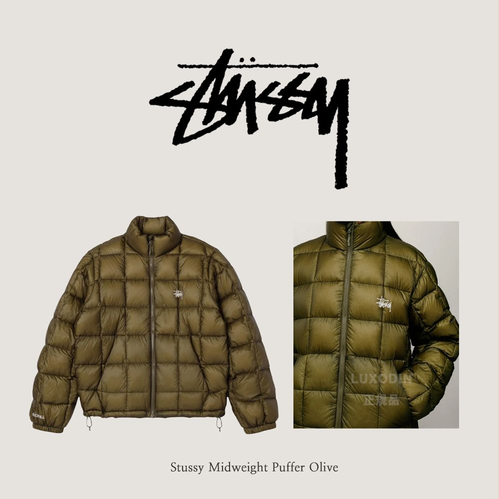 Stussy】 Midweight Puffer Olive ☆正規品☆ (STUSSY/ダウン