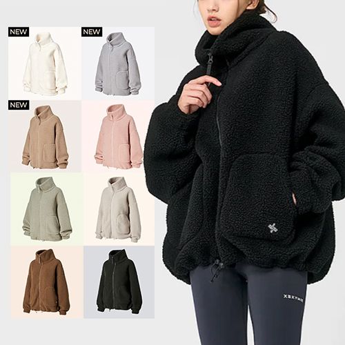 XEXYMIX シェルパ ハイネックジャンパー/もこもこアウター (XEXYMIX