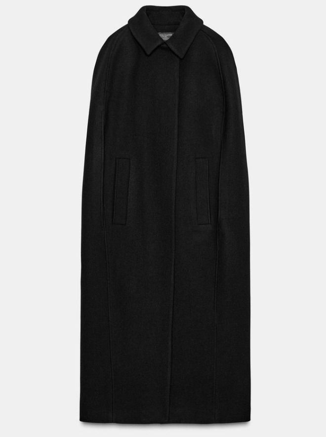 ZARA ZWコレクション 限定版 ウールブレンド ケープコート 新作 (ZARA