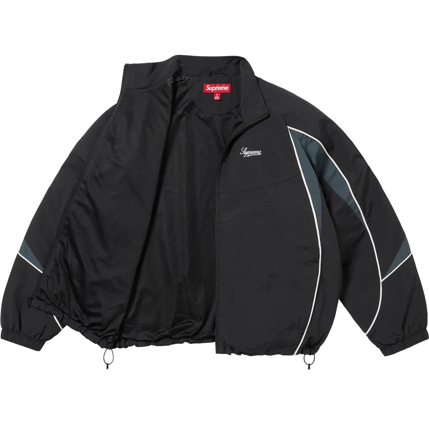 SUPREME】Contrast Piping Track Jacket Black -25FW (Supreme