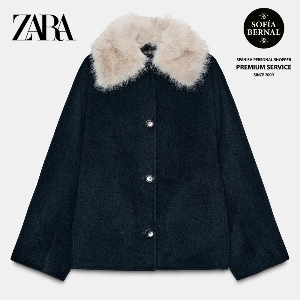 ZARA フェイクファー襟ウールコート ZW COLLECTION (ZARA/ジャケット