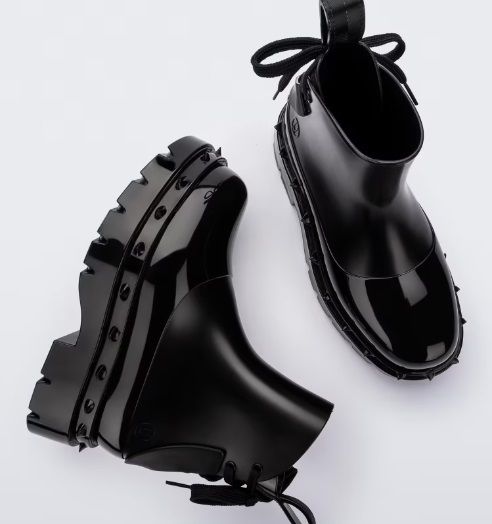 新作◇melissa◇追跡付送料込 厚底安定ヒールレインブーツ22cm