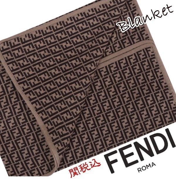 関税込 FENDI カシミア混 FFロゴ ブランケット (FENDI/おくるみ