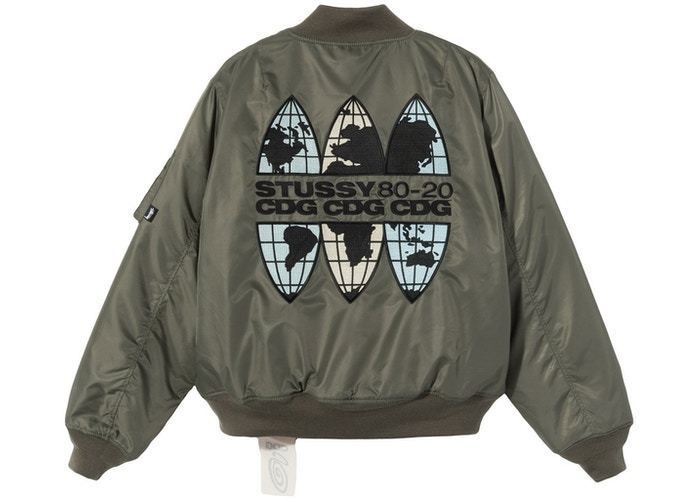 Stussy x CDG☆コムデギャルソン限定☆MA-1ジャケット (STUSSY