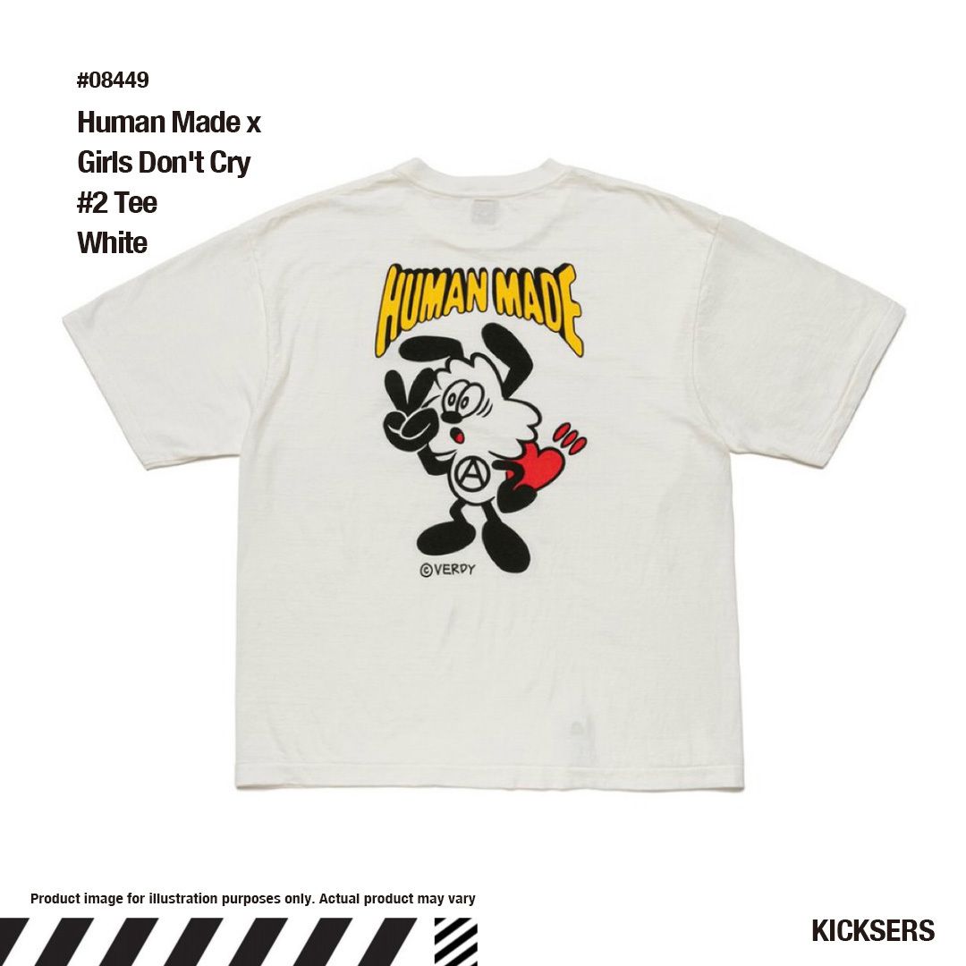 ガルドンコラボ Human Made x Girls Don't Cry #2 Tee White (HUMAN