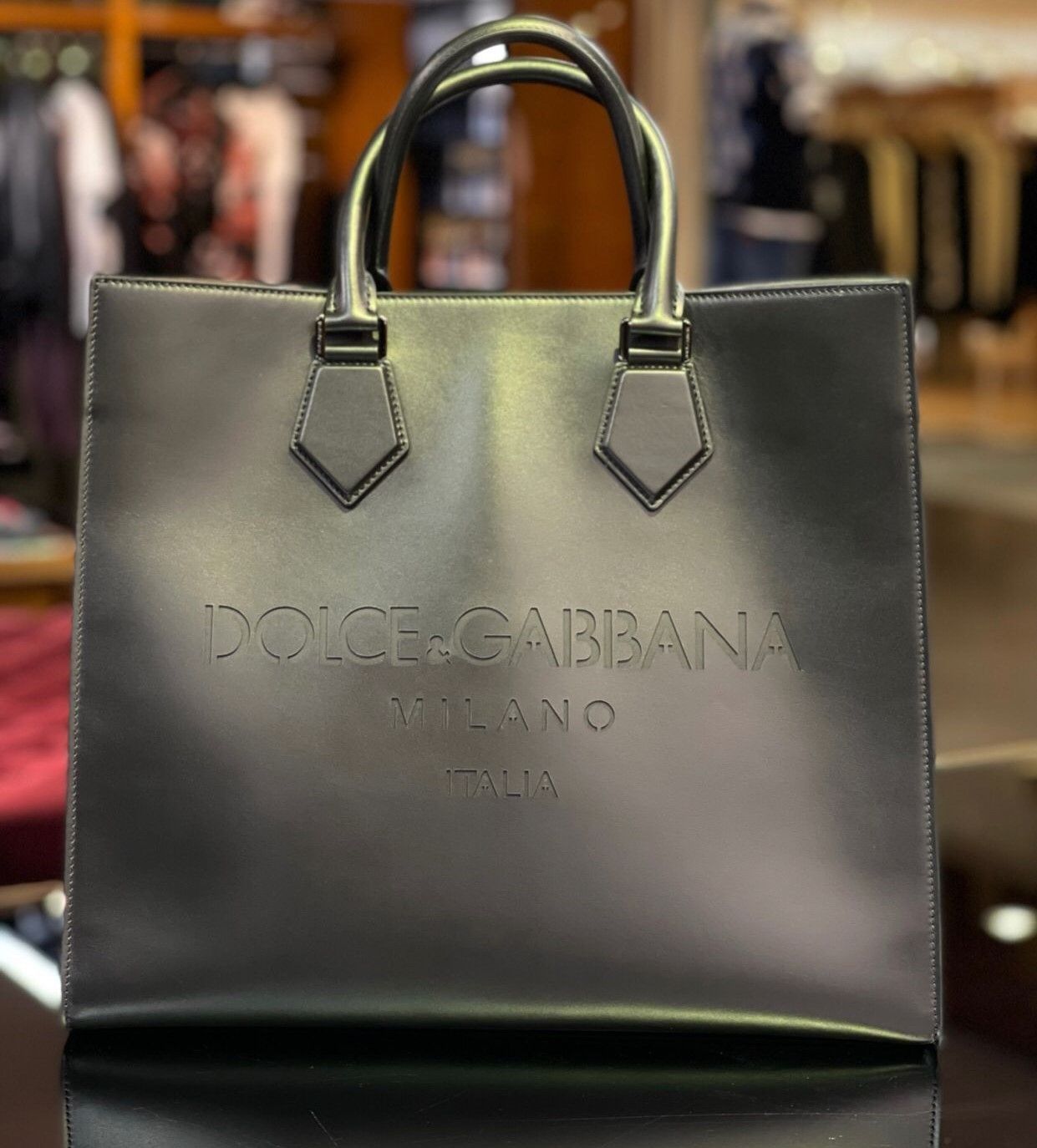 DOLCE＆GABBANA】ショッピングバッグ カーフスキン ロゴ (Dolce
