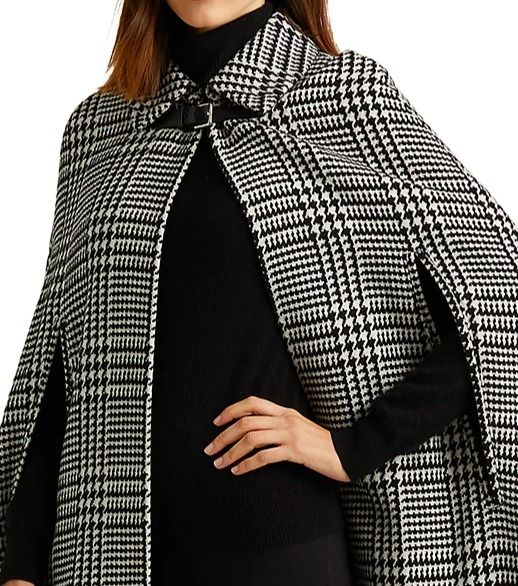 新作! Ralph Lauren(ラルフ)グレンチェック ケープコート (Ralph