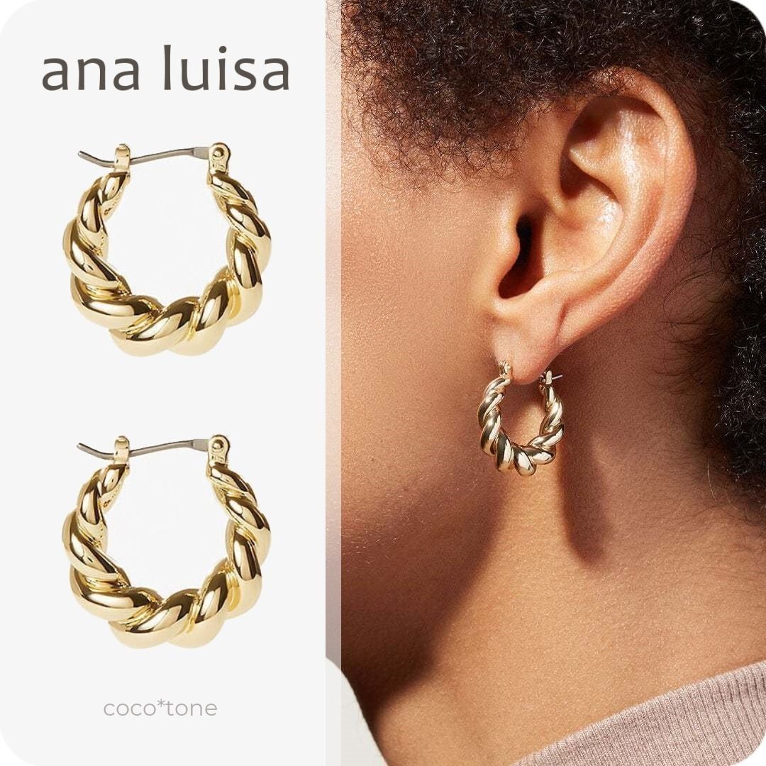 ana luisa ◇ ツイストフープピアス／14Kゴールド＊PARIS (ana luisa