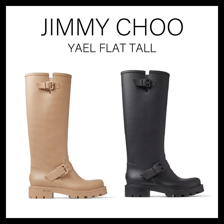 Jimmy Choo☆ YAEL FLAT TALL ロングレインブーツ ☆送料込 (Jimmy