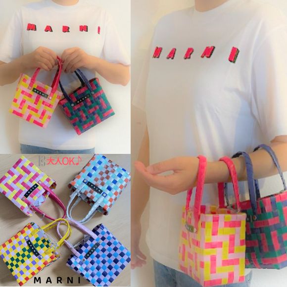 MARNI 大人気 キッズ ミニ バスケット かごバッグ 大人もOK♪ (MARNI