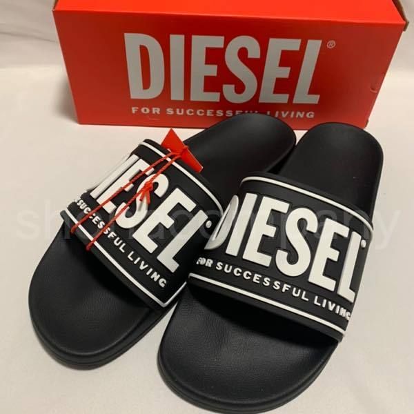 関税込】人気◇DIESEL ディーゼル◇ロゴ スライド サンダル (DIESEL