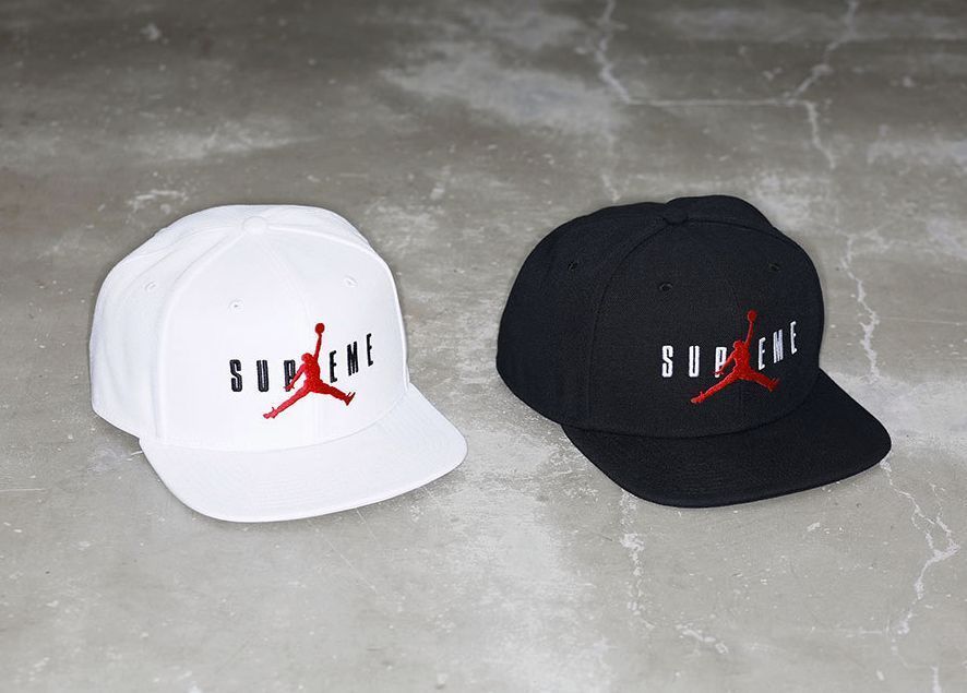 15FWコラボ☆入手困難 ジョーダン Supreme ベースボールキャップ