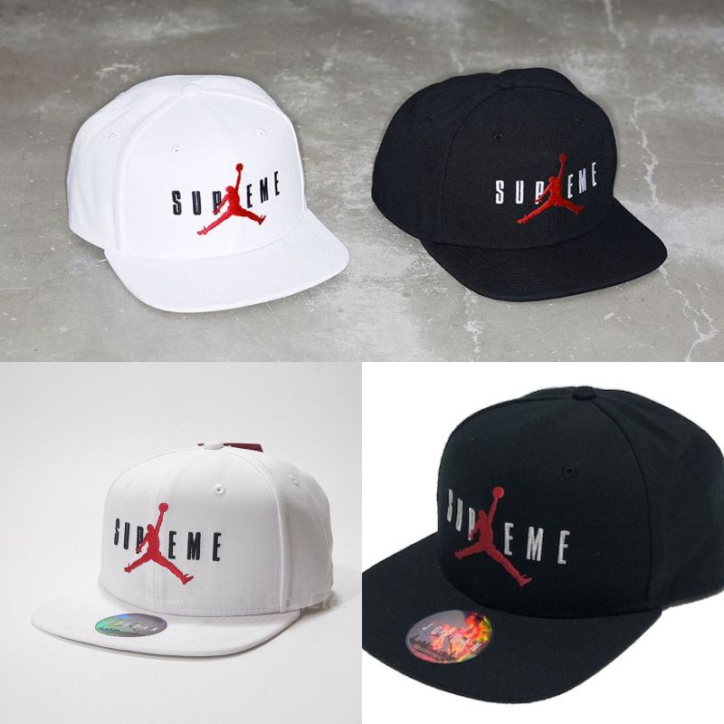 15FWコラボ☆入手困難 ジョーダン Supreme ベースボールキャップ