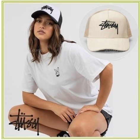 ユニセックス☆ロゴキャップ【STUSSY】Stock Trucker Cap (STUSSY