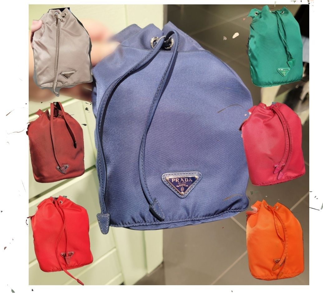 セール】プラダ☆三角ロゴTESSUTOナイロン巾着ポーチ☆1NA369 (PRADA