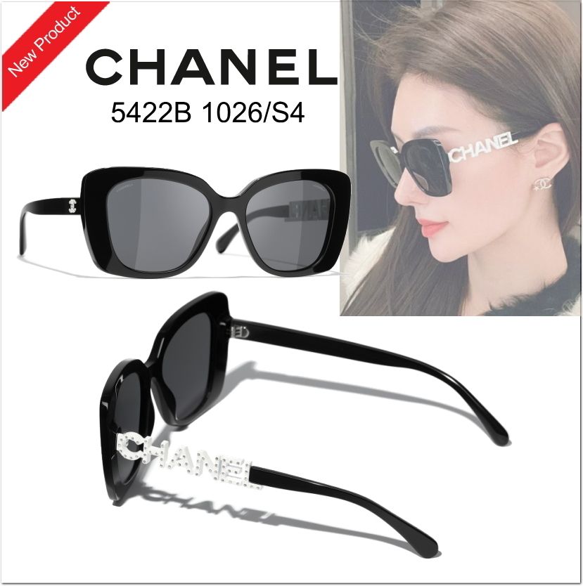 新作♡CHANEL 5422B ホワイトロゴサングラス 【関税込】 (CHANEL