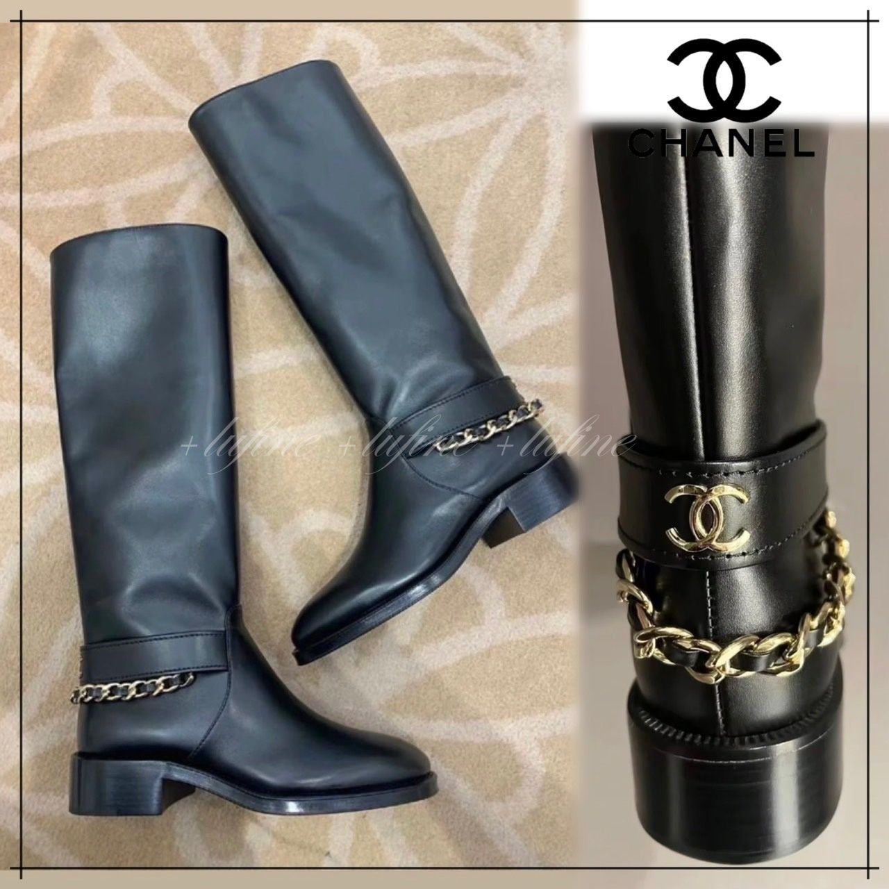 カッコよく女性らしい大人コーデに♪】シャネル ロングブーツ (CHANEL